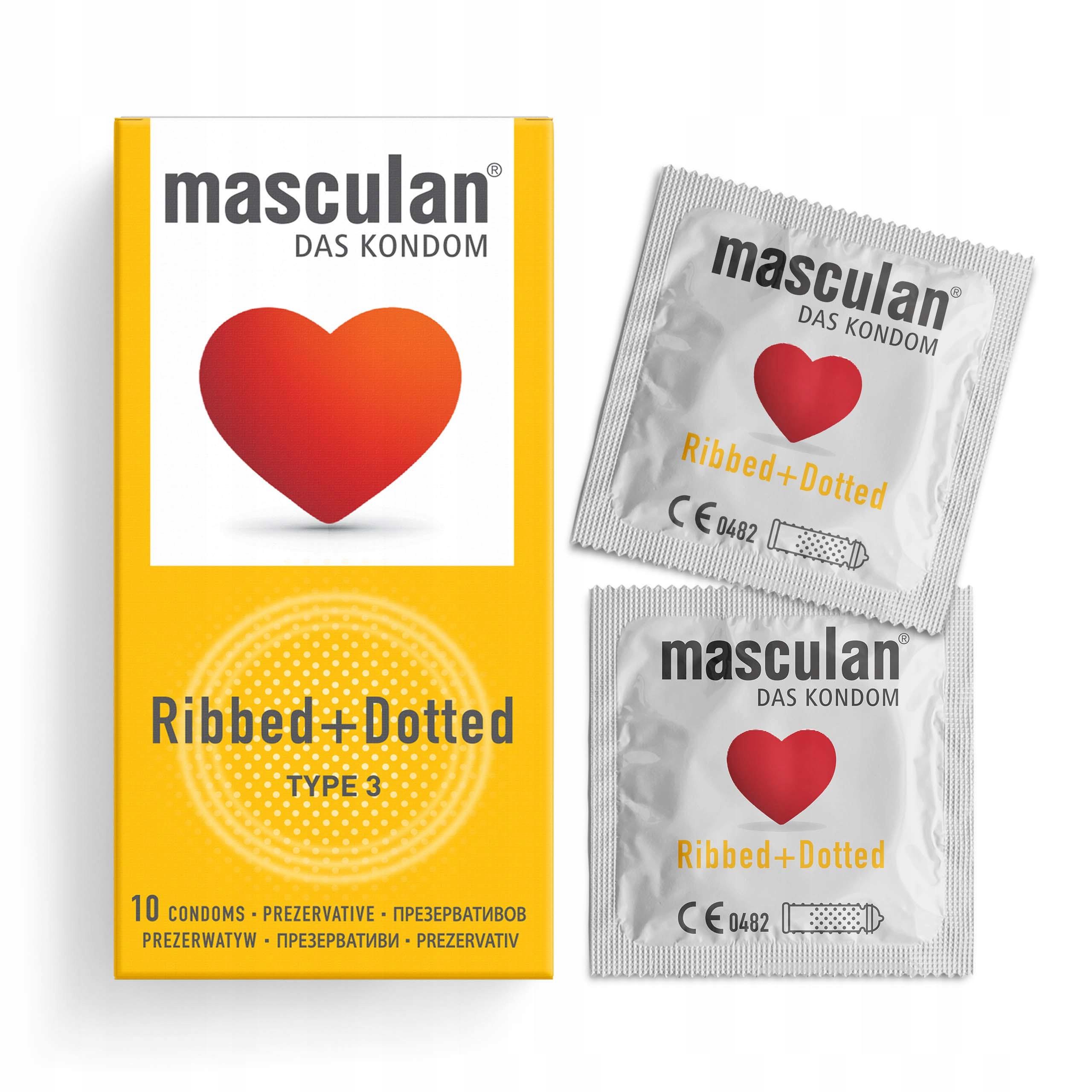 masculan 10 ribbed dotted